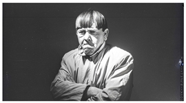 6 Negatives Featuring Moe Howard, His Family and The Three Stooges -- Various Sizes Including Four 8'' x 10'' -- Very Good